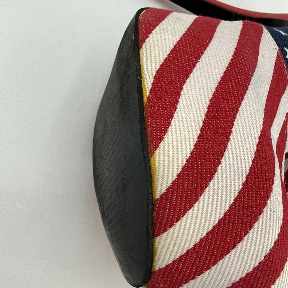 Liliana Red White & Blue American Flag Womens Shoes Size 8
